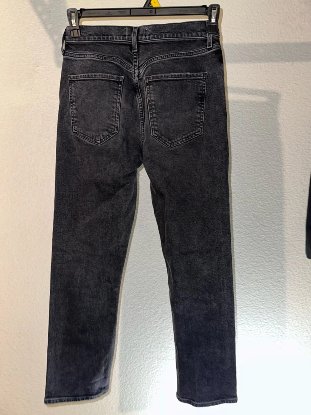 Agolde Washed Black Straight Leg Women's Jeans - Picture 4 of 10